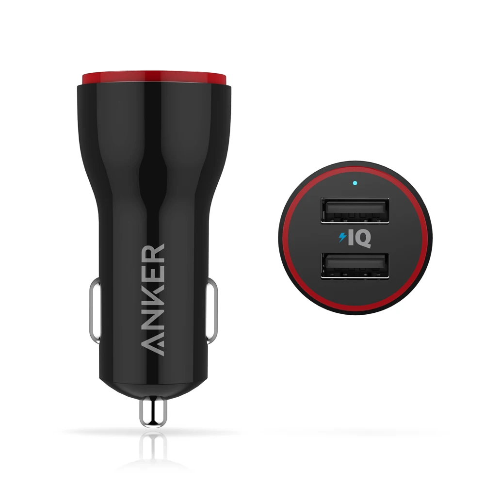 Автомобильное зарядное устройство Anker PowerDrive 2 24W 2-Port Car Charger для авто, автомобиля, официальная гарантия, быстрая