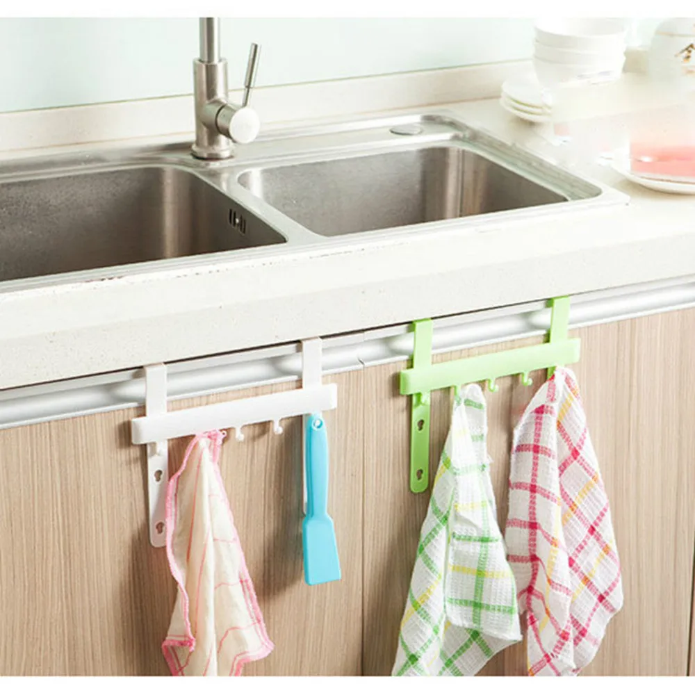 

New Arrival Kitchen Hanging Storage Rack Hooks Towel Cleaning Cloth Hanging Holders Accessories Tools 3 colors
