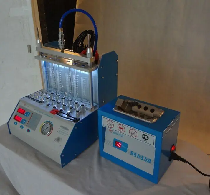 Ultrasonic Fuel Injector Cleaning Machine with 6 Cylinders and side