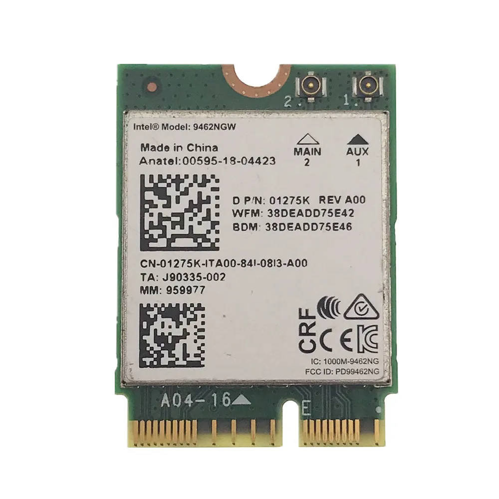 Для Intel 9462NGW 2 4G &amp 5G Двухдиапазонная 433M NGFF CNVI 802.11AC беспроводная Wi-Fi сетевая карта