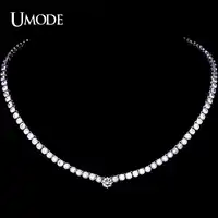 UMODE 女性のペンダント & ネックレス 102 個 0.1 カラット cz & 1 0.75 カラット cz センターファッションネックレス女性のための UN0052