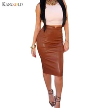 Весенняя Стильная Мягкая юбка из искусственной кожи, высокая талия, тонкая юбка-карандаш, подчеркивает бедра, Женская винтажная облегающая юбка OL, сексуальная клубная одежда, юбка