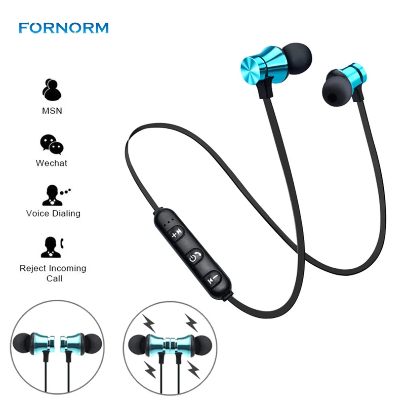 

Magnetic Attraction Bluetooth Headset Sport Waterproof 4.2-Inch Earphone with Build-in Mic Earphone Headset Bluetooth Handsfree