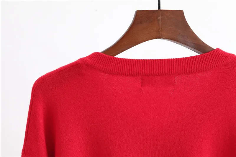 Женские свитера большого размера, весна-осень, тонкие вязаные пуловеры с длинным рукавом и v-образным вырезом, свободные женские короткие свитера 2227