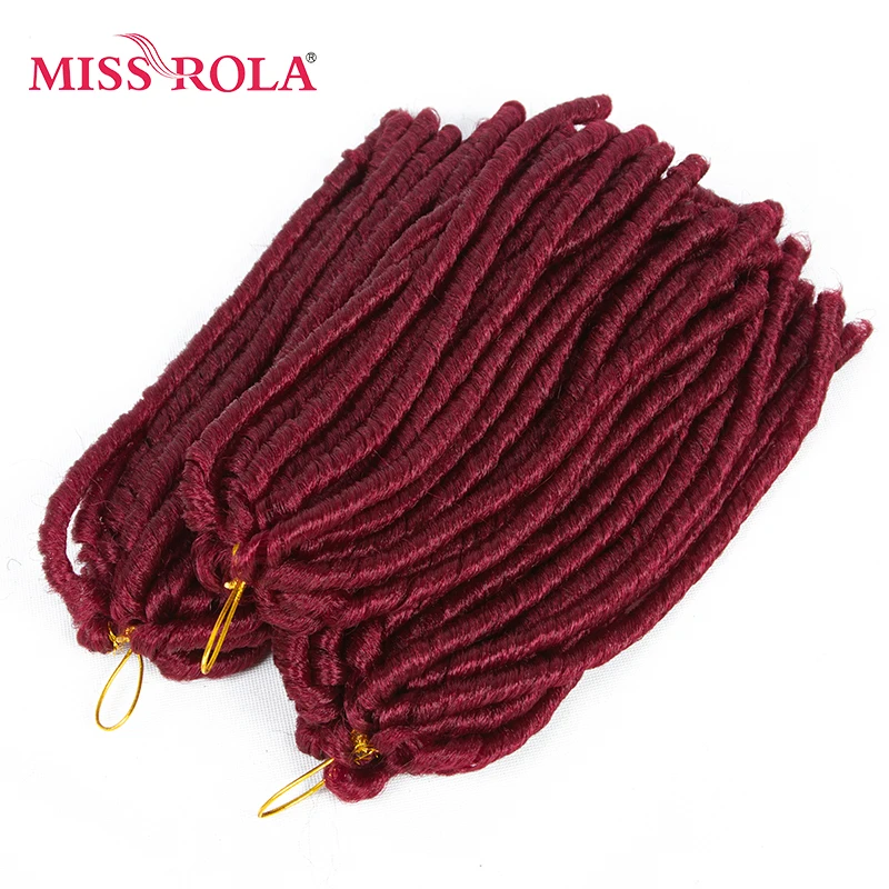 Miss Rola 18inch Faux Locs Synthetic Braiding Hair Extensions BUG# Kanekalon Low Temperature Fiber Crochet Braids Hair 5pc a lot