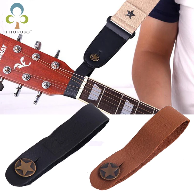 

1Pc Leather Guitar Strap Holder Button Retro Star Design Safe Lock for Acoustic Electric Classic Guitarra Bass Accessories GYH