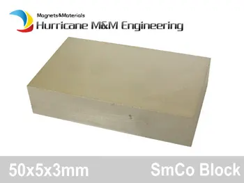 

SmCo Magnet Block 50x5x3 mm 50x5x4 mm grade YXG18 300 degree C operating temperature Permanent Magnets Rare Earth Magnets