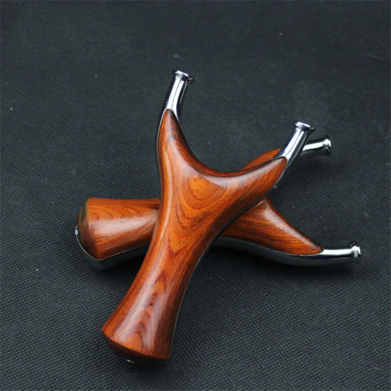 

Slingshot wood patch hunting powerful catapult outdoor high quality slingshot shooting game with flat rubber band new 2019