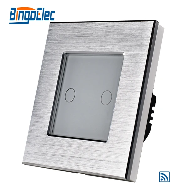 

silver color aluminum frame materials 2gang 1way remote switch