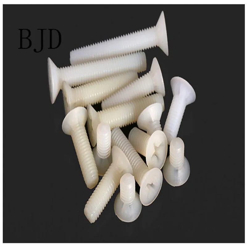 20pcs M8*10/12/15/20/25mm white nylon plastic insulated cross groove flat head screw suitable screws | Обустройство дома