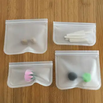 

NEW Reusable Freezing Storage Bags Zip-lock Leakproof Lunch Bag for Food Storage Home Organization 5PCS #4W
