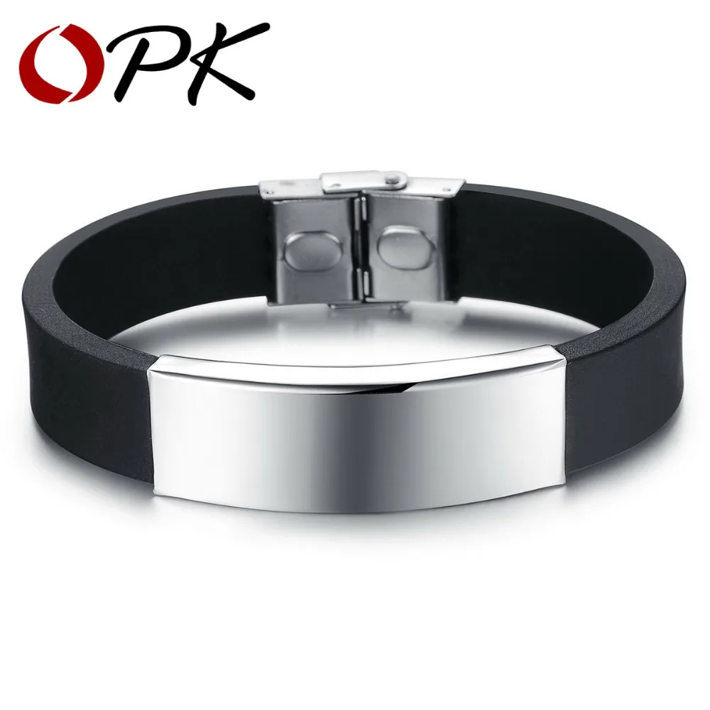 Бренд OPK 2 шт./лот повседневный силиконовый Шарм браслет для мужчин оптовая цена