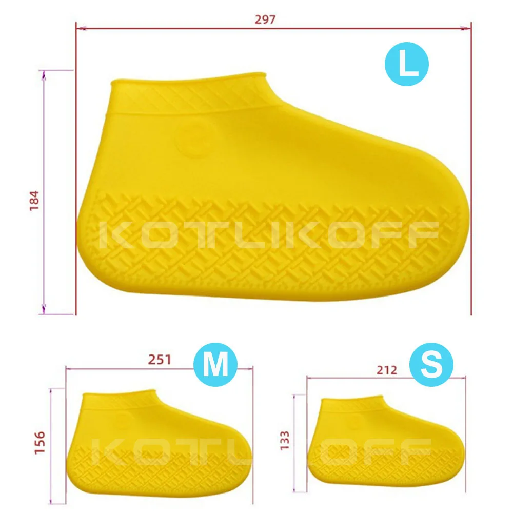 Shoe Covers Silicone Reusable Waterproof Rainproof Non-slip Washable Unisex