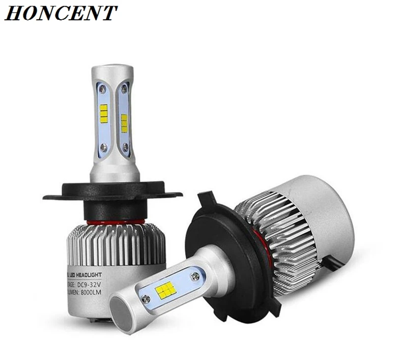 Honcent 2Pcs New automatic kit h11 S2 cob series led car headlight bulb