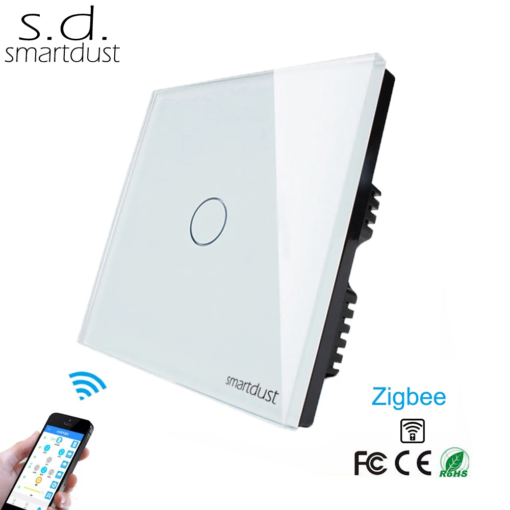 Smartdust Великобритании 1 Gang Way Zigbee Дистанционное светодио дный светодиодный