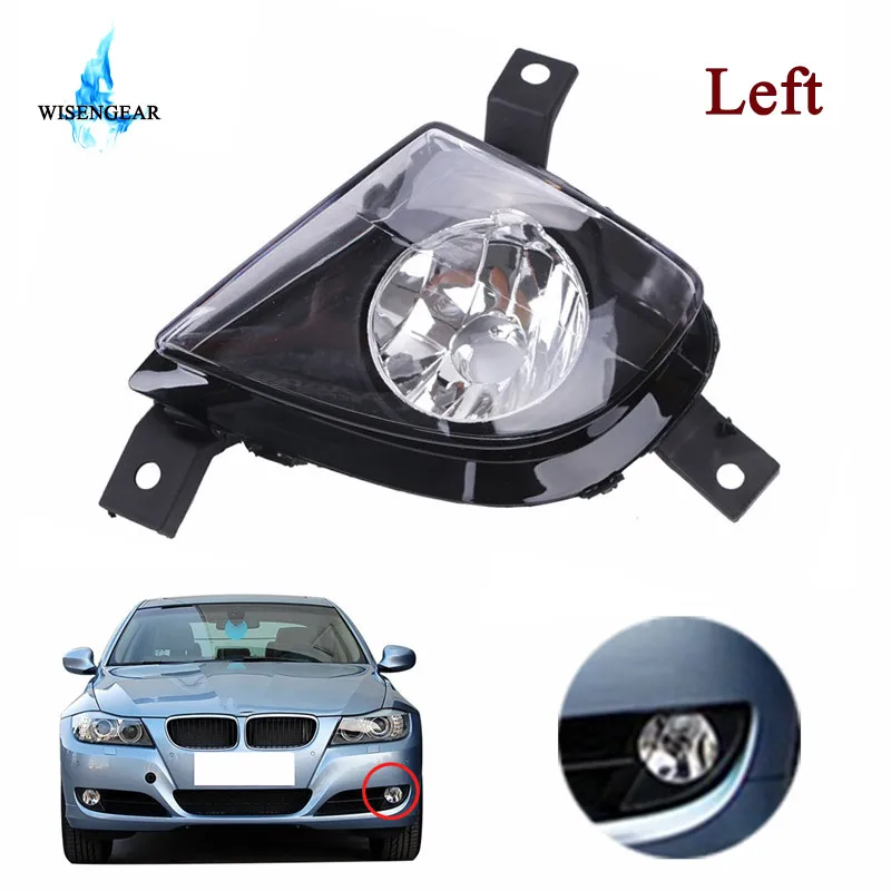 WISENGEAR Waterproof Left Fog Light Lamp Spotlight Car Bumper Cover For