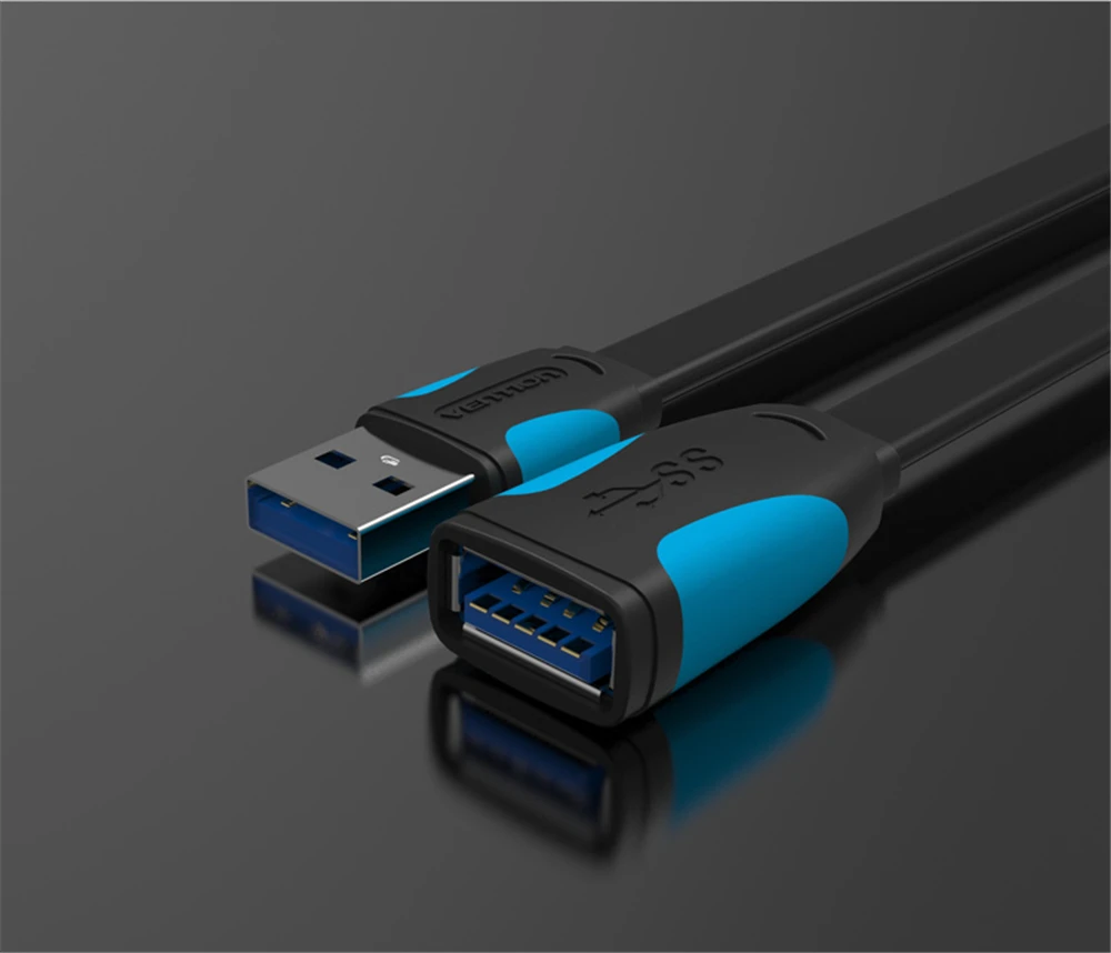 USB 3,0, удлинитель, круглый кабель для мужчин и женщин, высокоскоростной USB3.0 удлинитель, кабель для синхронизации данных, 0,5 м, 1 м, 1,5 м, 2 м, 3 м, для портативных ПК