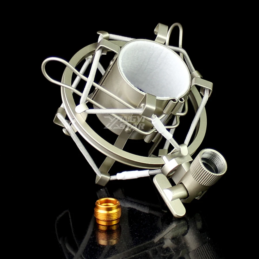 Silber Zylindrische Metall-Mikrofonspinne Shockmount-Mikrofonhalter
