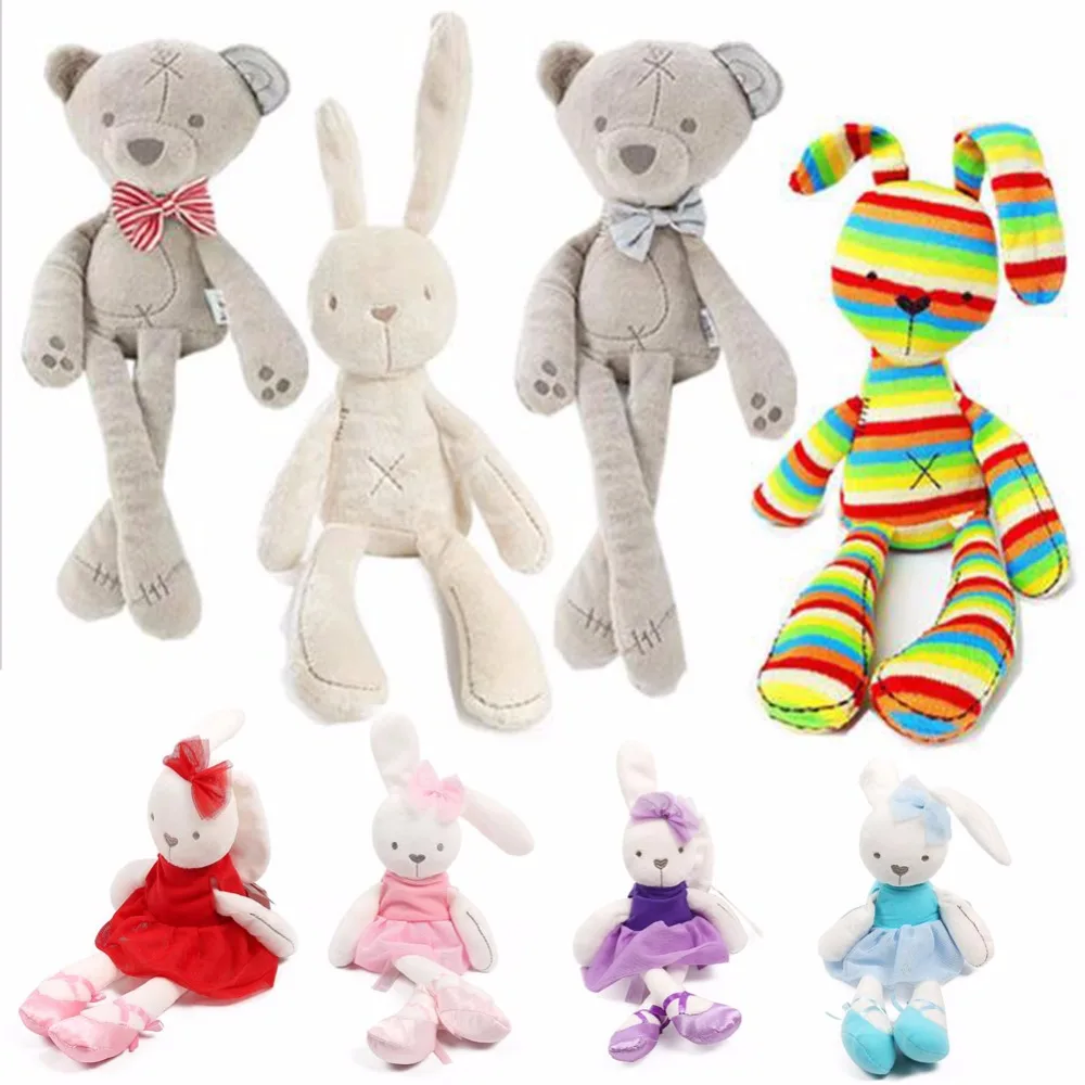 Baby Soft Brinquedos Plush Rabbit Bunny &amp Bear Sleeping Mate Stuffed Animals Toys | Игрушки и хобби