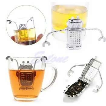 

Creative Robot Stainless Strainer Tea Leaf Diffuser Infuser Herbal Spice Filter