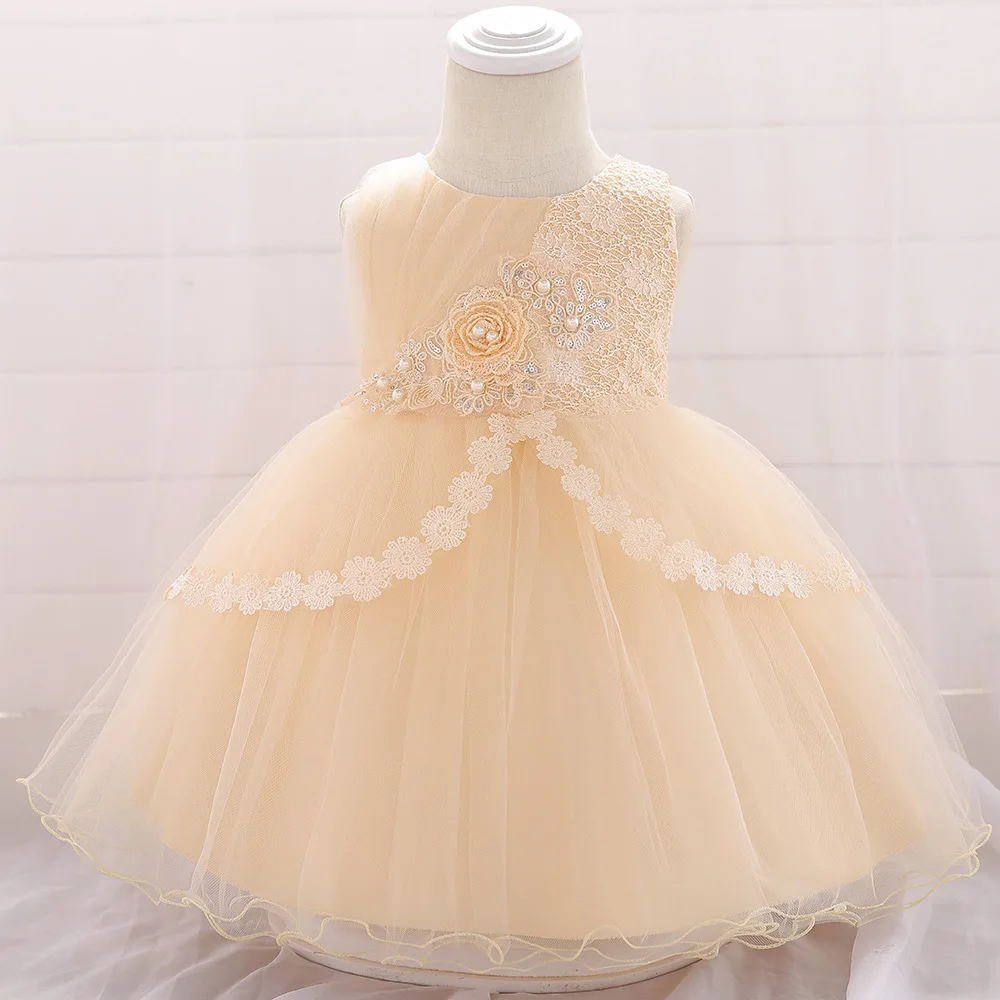 Летнее платье; Bebe Fille; платье для малышей; расшитое блестками платье с вышивкой для маленьких девочек на день рождения, свадьбу; одежда для маленьких девочек - Цвет: L1903XZ-CP