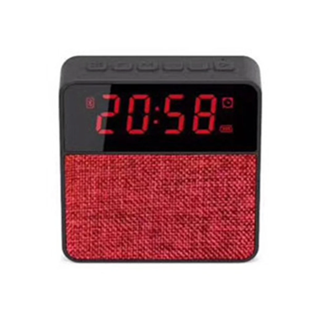 T1 ткань Портативный Bluetooth мини Динамик Колонка будильник Экран дисплея MP3 радио TF