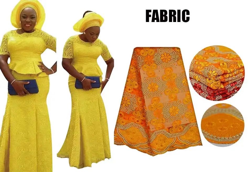 Вышитые африканские топы и юбка комплект с головкой для женщин Bazin Riche оборками платье Африканские кружева 2 шт наборы одежды XG082