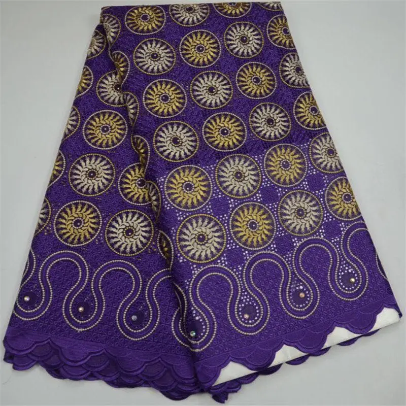 

Purple High Quality Swiss Voile Lace 2018 African Voile Swiss Lace Fabric African Swiss Cotton Voile Lace Fabric For Clothes 30