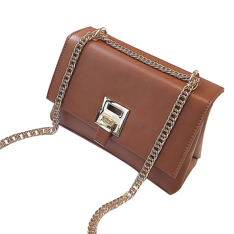 

Female's Bag Fashion Square 2019 New High Quality PU Leather Women's Designer Handbag Chain Shoulder Messenger Bags