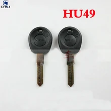 CHKJ 10 шт./лот HU49 Выгравированный линейный ключ для Volkswagen Jetta Santana для Audi Заготовка ключа замка зажигания автомобиля Слесарные Инструменты