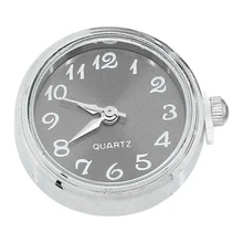 1 шт. часы с защелкой кнопки защелки серебряный тон 25 мм x 21 мм(" x7/8"