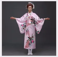 Fashion National Trends Women Sexy Kimono Yukata With Obi Novelty Evening Dress Japanese Cosplay Costume Floral One Size - Image 3