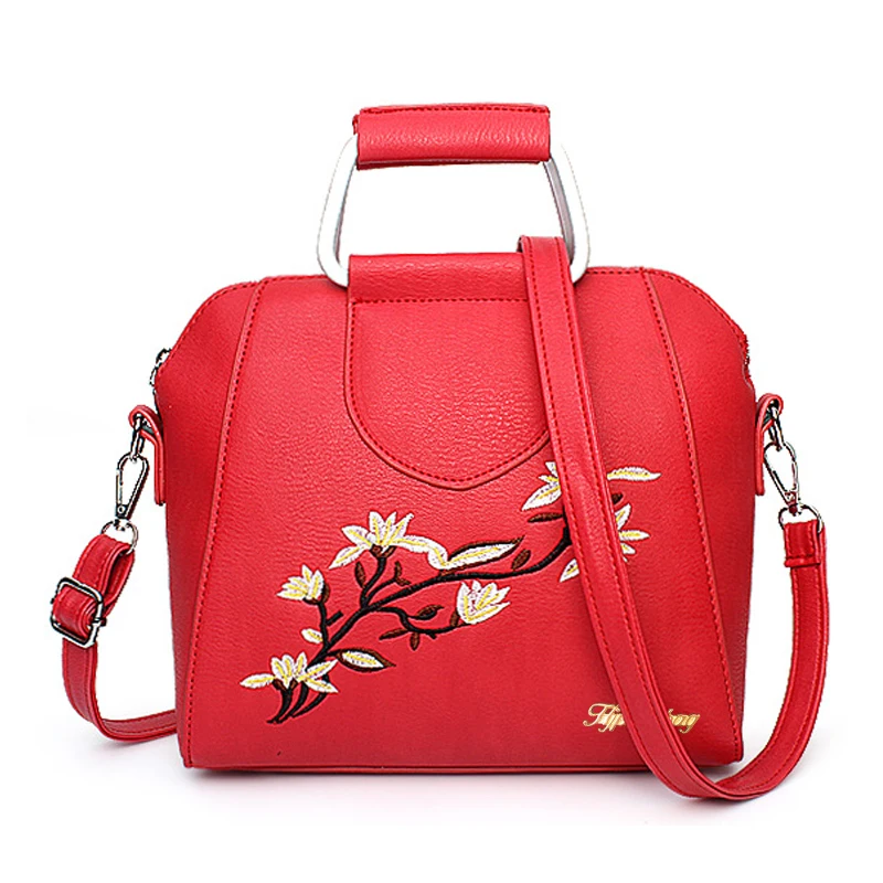 Hjphoebag Мода Металлическая Ручка сумки женские женственные Цветочные аппликации