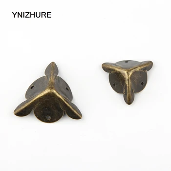 

50pcs 19mm/23mm Antique Furniture Metal Corner Protector Security Angle Box Corners Feet Care Small Hardware Accessories