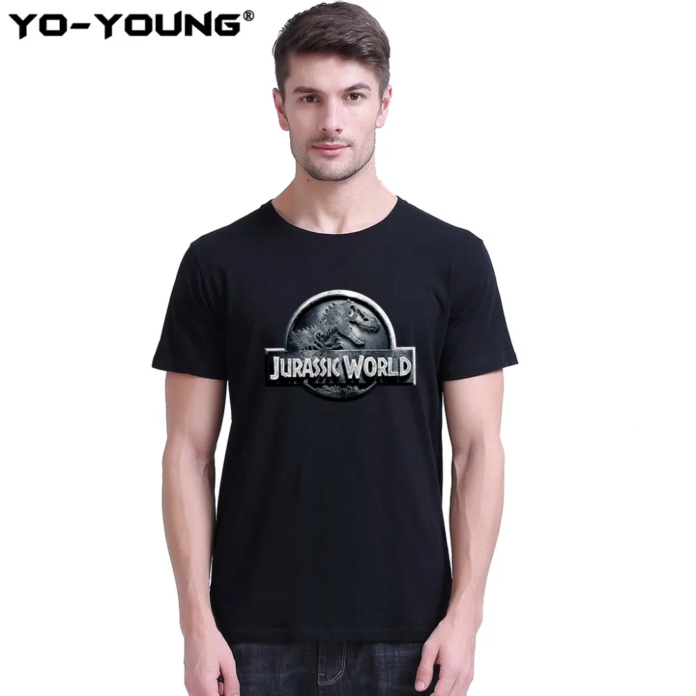 Футболка с логотипом Yo-Young Jurassic уличная футболка коротким рукавом из 100% чесаного