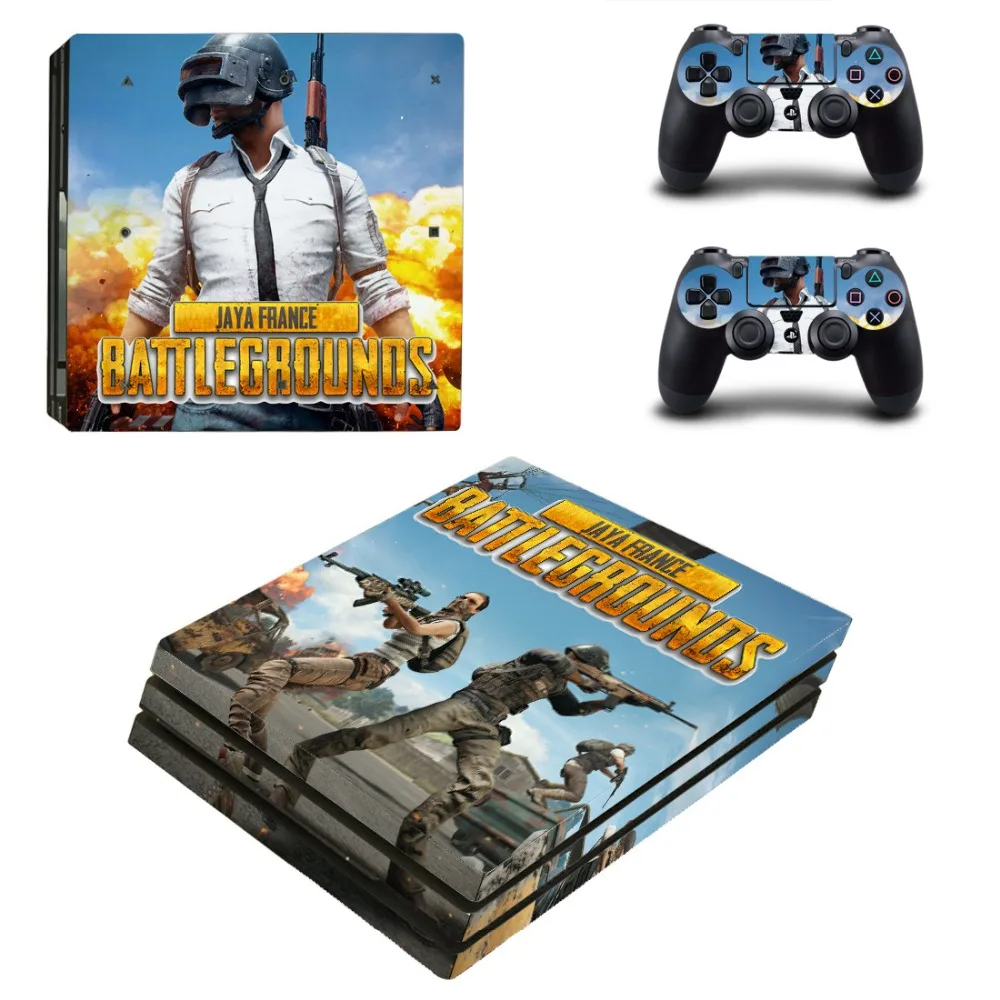 PUGB PS4 про кожу виниловая наклейка, стикер для sony Playstation 4 консоли и 2 контроллеры PS4 про кожу Стикеры