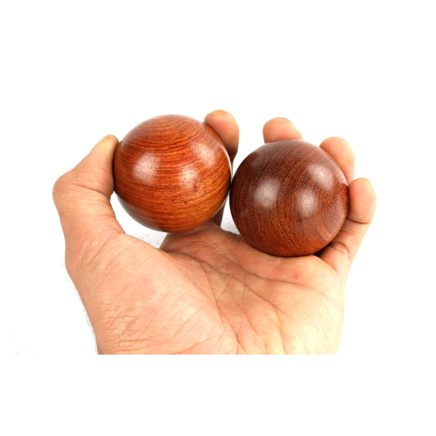 2Pcs Wood Fitness Ball Massage GYM Handball Health Meditation Exercise Stress Relief Baoding Balls Relaxation Therapy Hand Grips