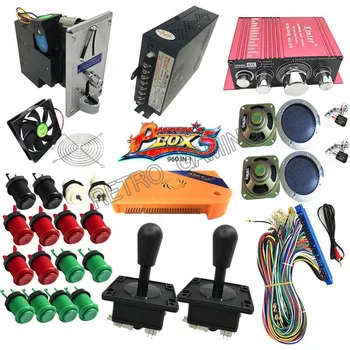 

DIY 960 in 1 Arcade Cabinet game Machine With Pandora Box 5 jamma board kit Joystick happ Button power supply VGA & HDMI output
