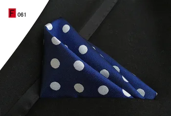 

25x25cm Stylish Pocket Square Blue with Big White Dots Handkerchief