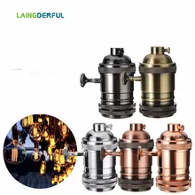 Подвесной светильник в стиле ретро гнезда цоколя E26/E27 держатель лампы твердой Винтаж Edison лампа держатель промышленная лампа подвески 2 варианта ручка