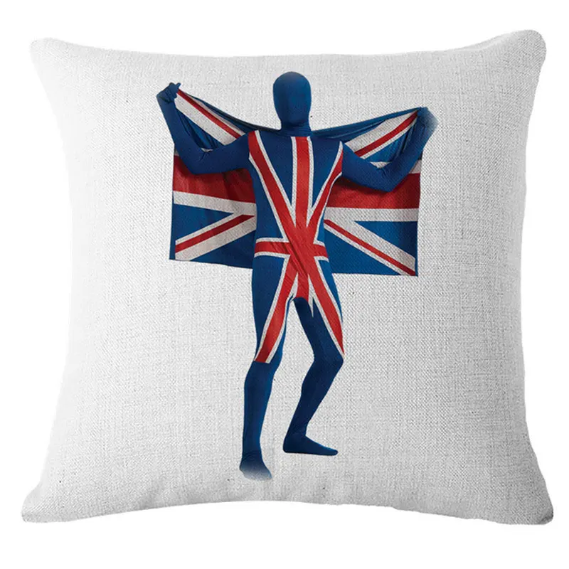 Наволочка для подушек в европейском и американском стиле, британский флаг риса, хлопок и лен, подушки для подушек, домашний декор, ткань, сделай сам, 45x45 см - Цвет: 6