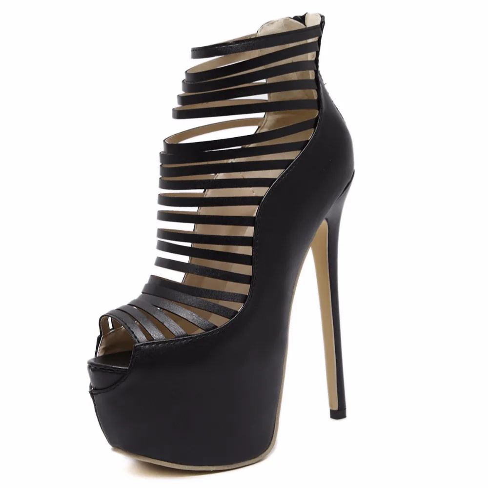 

Women's pumps platforms cut-outs gladiator rome high heels sandals shoes woman party wedding dress OL peep toe stiletto shoes
