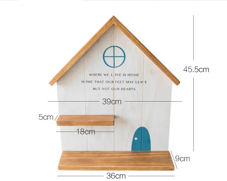 Креативная настенная полка скандинавский ветер Детская комната украшение бесплатно пробивая настенная полка из цельного дерева стеллажи настенная полка Геометрическая полка C67