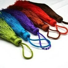 C34 красочные ручной работы длинные кисточки бохо серьги, вешалка для сумок, автомобилей вешалки