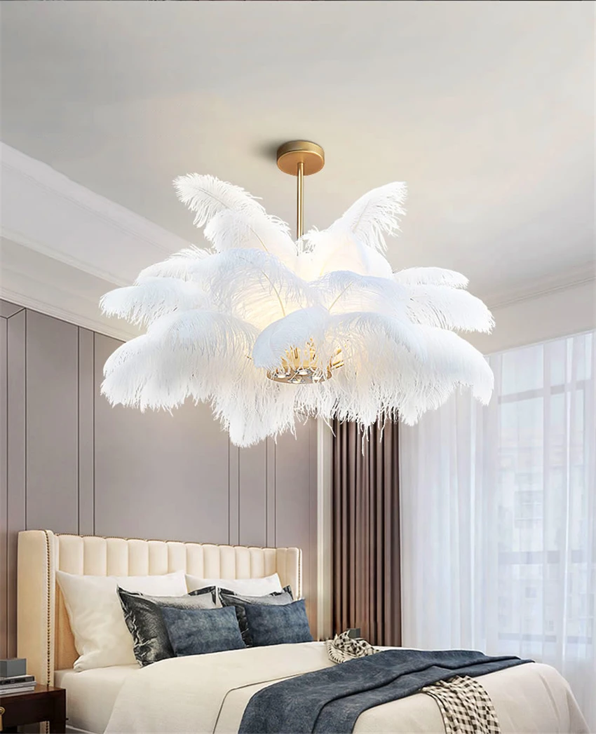 luxury feather lighting