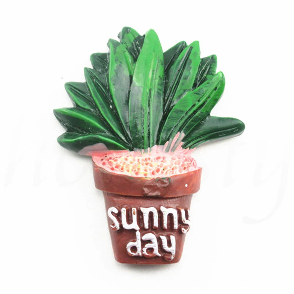 

Creative Succulents Plant Shape Fridge Magnets Cute Simulate Green Cactus Decorative Refrigerator Souvenir Sticker