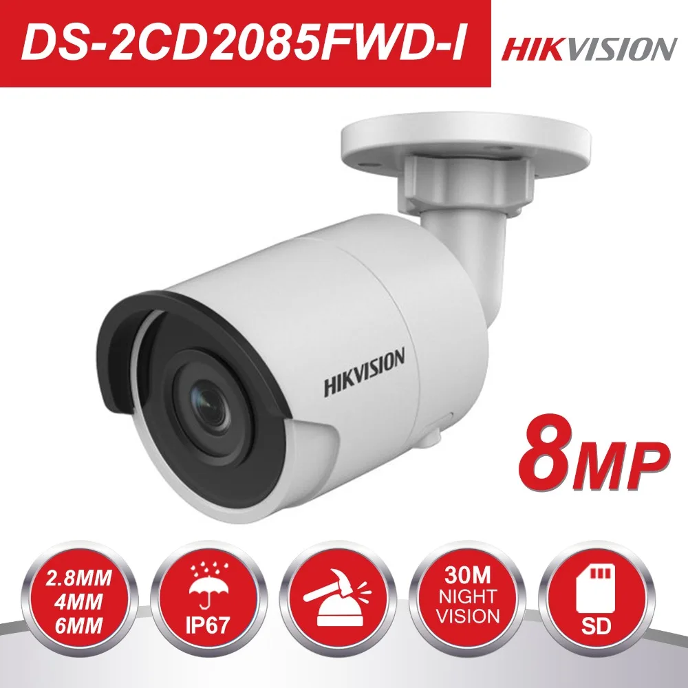 Kopen HIKVISION 8MP H.265 Netwerk Bullet IP Camera DS 2CD2085FWD I 3D DNR Security Camera met Hoge Resolutie 3840*2160