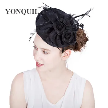 

Wedding fashion Fascinators hats headband race decoration millinery hat halloween races birthday feather cap Multiple Colors
