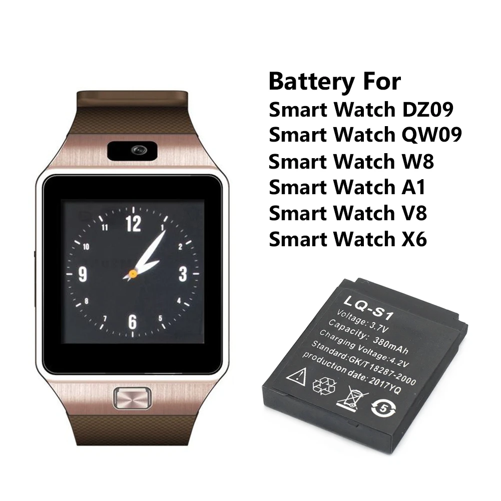 LQ S1 Rechargeable Li ion Battery 3.7v 380mah Smart Watch