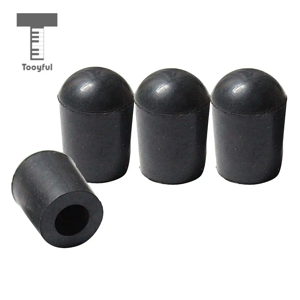 Tooyful 4Pcs End Pin Rubber Tip Upright Bass 10mm Double Bass Endpin Parts Accessories with Bottom Grip Prevent Sliding
